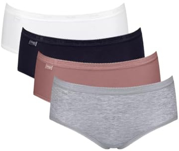 Sloggi Basic+ Midi Briefs (3 Pack) White/Black/Pink/Grey White L - 14