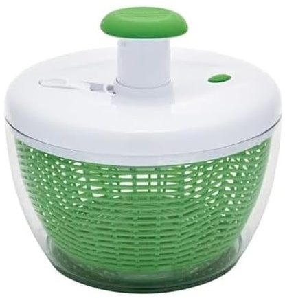 Farberware Professional Pump Small Salad Spinner with Bowl Featuring Non Slip Grip, Small 3.16 Quart, Colander and Built in draining System for Fresh, Crisp, Clean Salad and Produce, Green