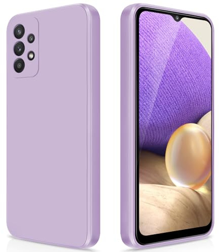 GiiYoon Hülle für Samsung Galaxy A32 5G/M32, Lila | Silicone Case, Seidig Weiches Gefühl, Stoßschutz, Kratzfest, Mikrofaser-Innenfutter