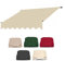 LXRHLIKG Ersatz für Einziehbaren Klemmmarkise Stoff, Außen Klemm Markise aus PU-Beschichtetem Polyestergewebe mit Wasser- und Sonnenschutz(Color:Beige,Size:98/250cm)