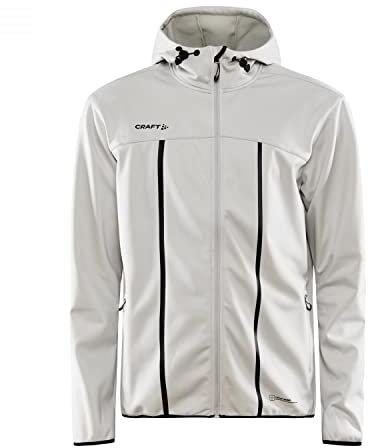 Craft ADV EXPLORE Softshelljacke für Herren M | Ash | Winddichte, wasserabweisende Softshelljacke Herren für den täglichen Gebrauch | 2 Seitentasche, 1 Innentasche | Übergangsjacke Herren