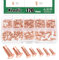 Keadic 170 pezzi M2/M2,5/M3/M4 x 6/8/10 mm testa solida rivetti in rame set assortimento, rivetti solidi per la riparazione di barche, mobili, elettrici e automobilistici