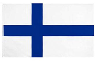 Stormflag Bandiera finlandia 3x5ft/90x150cm 90g di poliestere 2 occhielli,1 Occhiello in Ogni Angolo, in metallo e Doppio ago