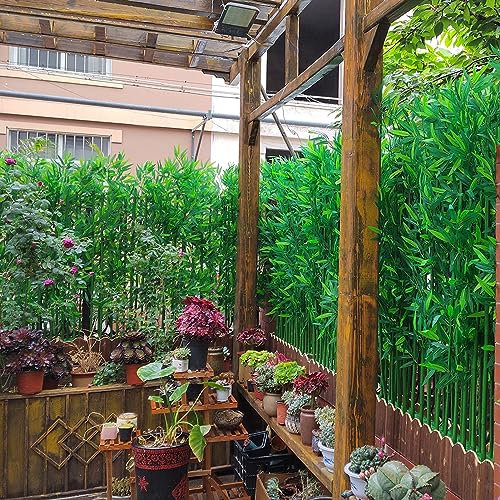 Künstliche Bambuspflanze, hoher Kunstbambusbaum für Innenhof, Büro, Restaurant, kommerzielles Landschaftsornamentmodell, Pergola, Terrassen- und Gartenteiler (Farbe: 5,9 ft/1,8 m H, Größe: 9