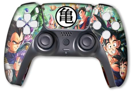 DBZ FAM Custom PS-5 Controller Wireless compatible with Play-Station 5 Console by BCB Controllers | Proudly Customized in USA with Permanent HYDRO-DIP Printing (NOT JUST A SKIN) (MODDED)