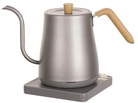 Bollitore A Collo di Cigno 110 V/220 V Bollitore Elettrico Birra A Mano Caffettiera Bocca Snella Pentola A Collo di Cigno Brocca Teiera Casa in Acciaio Inox 304 Bollitore 1000 W(UK_220V)