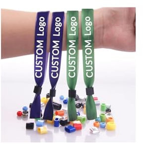 Keruidian Personalisierte Zahlungs-Link für Festivals, Veranstaltungen, Stoff-VIP-Armbänder, Stoff, Party-Armbänder, Club-Zugangs-Armbänder, Jahrestagung, Feier, 50 Stück