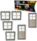 City 60594 60596 - Set di finestre e porte con telaio 1 x 4 x 3 / 1 x 4 x 6 (grigio chiaro – bianco)