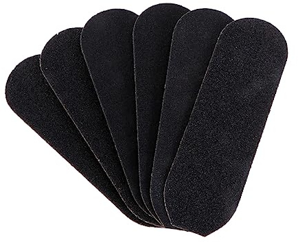 Schleifpapier Fußfeile 60 Stück Schwarz für Hornhaut an Füßen | Selbstklebend, Sandpapier für Pediküre Zubehör, Sanftes Feilen und Glätten, für Füße und Fersen
