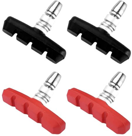OHREN 2 Pares (4 Piezas) Pastillas de Freno V-Brake Profesionales, Zapatas Freno Bicicleta Premium, Frenos para Montaña,Juego de Bloques para Bicicleta, Que Incluye una Llave Allen Gratuita