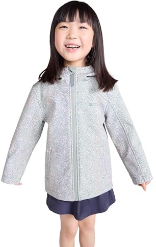 Mountain Warehouse Exodus Bedruckte Kinder-Softshelljacke Hell-Khaki (05) 152