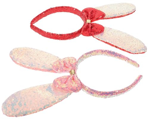 VERDANVERSE 2Er Pack Hasen Haarbänder Für Damen Halloween Accessoires Für Erwachsene Cosplay Haarbänder Mit Schleife