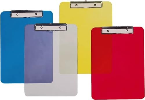 Klemmbrett, A4, gelb/transluzent