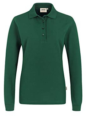 Women-Longsleeve-Poloshirt Performance, Tanne, 6XL