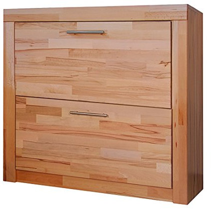 Möbeldesign Team 2000 Schuhschrank Schuhkipper Standschuhkipper mit Schuhkörben Kernbuche teilmassiv, geölt 7165-2