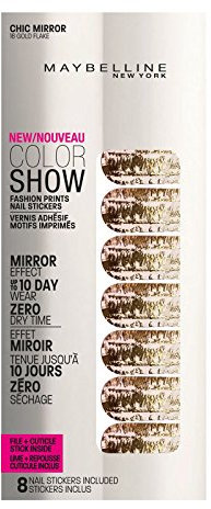 Maybelline Color Show Fashion Nail Stickers, Print 16 Gold Flake