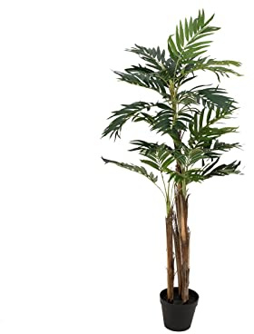 artplants.de Künstliche Areca Palme mit 13 Wedeln, 110cm, Outdoor Palme Deko - Kunstpflanze Areca
