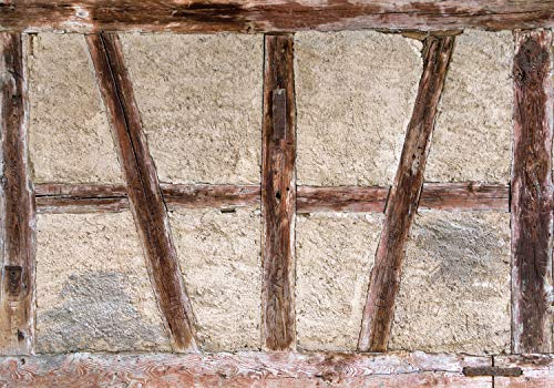decomonkey Fototapete Steinwand Stein 400x280 cm XXL Design Tapete Fototapeten Vlies Tapeten Vliestapete Wandtapete moderne Wand Schlafzimmer Wohnzimmer Holz Holz braun