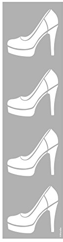 Marabu 0279000000019 - Schablone, lasergeschnittene, strapazierfähige Schablone, PVC frei, zur Anwendung auf Wänden, Möbeln und Textilien, wieder verwendbar, ca. 17 x 66 cm, High Heels