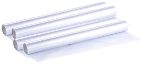 infactory Milchfolie: 4er-Set Milchglasfolie, statisch haftende Sichtschutz-Folie, 45x200 cm (Fensterfolie Sichtschutz, Fensterfolie Sichtschutz statisch, Selbstklebende)