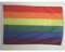 AZ FLAG - Drapeau Arc-en-Ciel - 45x30 cm - Pavillon Nautique Lgbt - Gay - Rainbow Spécial Bateau Et Extérieur En Maille Bloquée Avec Anneaux Plastiques Intégrés - 30g
