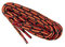 Lacci Tondi per Scarpe e Stivali da Lavoro, Scarpe Antinfortunistiche, Resistenti, Fatti in Europa dalla Worker Walker Pro, 1 Paio (9131 - nero con rosso / 120 cm - 47 pollice)