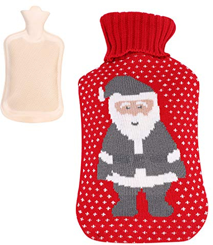 Wärmflasche 2L Bettflasche Wärmebeutel mit Bezug Kinderwärmflasche Nackenwärmflasche Bauchwärmer Fußwärmer Handwärmer Wärmekissen Wärmetherapie für Rücken Schulter Nacken Heißwasser Flasche