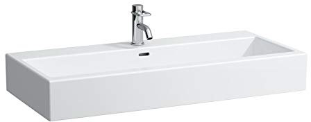 Laufen Living City Waschtisch, je 1 Hahnloch Links u. rechts, mit Überlauf, 1000x460, weiß - H8184370001071