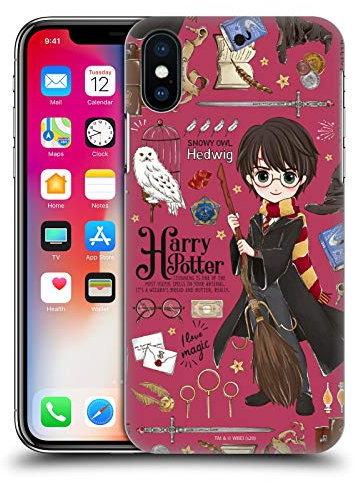 Head Case Designs Officially Licensed Harry Potter Harry Pattern Deathly Hallows XXXVII Hard Back Case Compatible With Apple iPhone X/iPhone XS