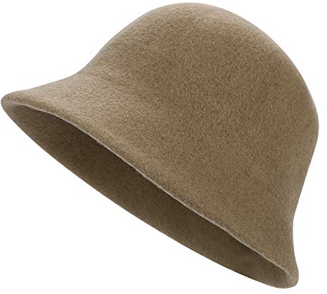 XGOPTS Mütze Damen Winter Fischerhut Wolle Warm Damenmütze Retro Elegant Hut Weich Faltbar Wintermütze Kuppel Einfarbig Filzhut Mädchen Herbst Topfhut mit Krempe Damenhut Weihnachten Neujahr