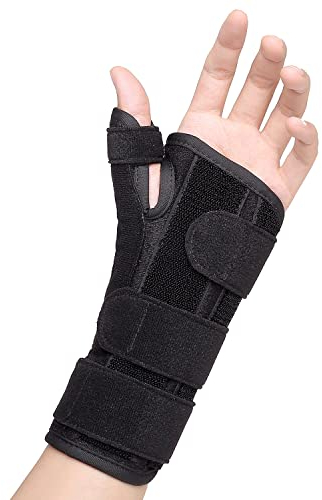 Daumen-Spica-Schiene und Handgelenkstütze, verstellbare Handgelenkstütze für den Karpaltunnel, Daumenstabilisator für Sehnenscheidenentzündung von De Quervain, Sehnenentzündung, Arthritis,Links-S/M