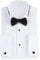 Gollnwe Men's Tuxedo Shirt Wing Collar French Cuff Dress Shirt for Men with Cufflinks and Bow Tie White L