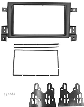 Downwind 2 DIN Auto Radio Fascia Compatibile con Suzuki Grand Vitara 2005-2017 Double DIN Dvd Kit con tirma con Filo Adattatore del Telaio