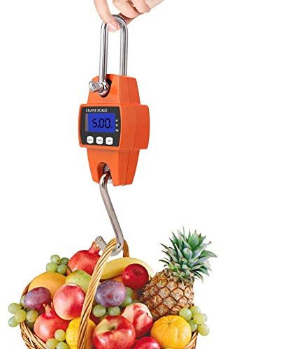 Hängewaage 300Kg 660Lb Mini-Hängeskala Hängewaage Digital LCD-Waage-Waage mit Haken für Bauernhof, Jagd, große Fische