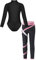 iEFiEL Mädchen Turnanzug Langarm Glitzer Gymnastik Kleidung Set Ballett Trikot Langarmbody mit Lange Hose Kinder Gymnastikanzug X Rosa 122-128