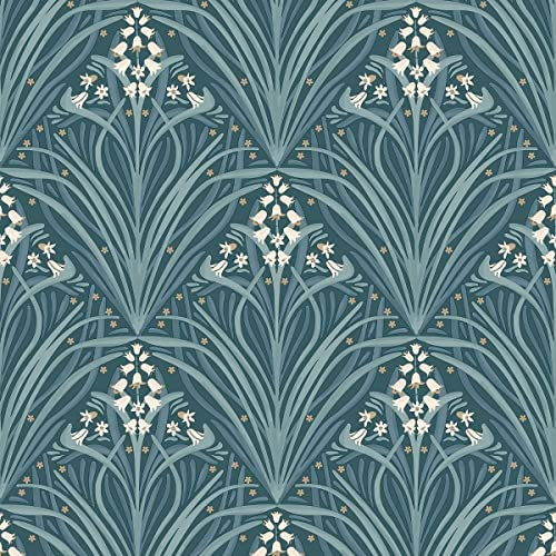 Elegance Bellflower Fond D'écran pour Salon, Boutique, TV, Chambre, Couloir, Décoration - Moderne Design Graphique Decoratif Papier Peint avec superbes pétales et feuilles