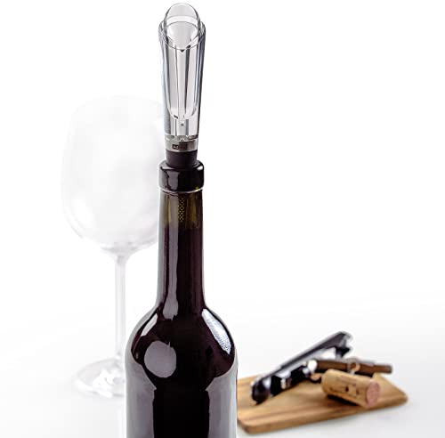 AdHoc Set aus Dekantierausgießer und Weinbelüfter Vine & Korkenzieher PushPull | hochwertige Materialien und bewährte Qualität designed in Germany | Praktisches Geschenk für Weinliebhaber