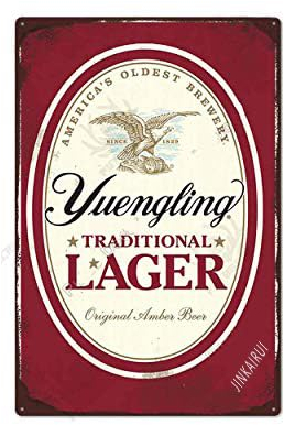 Retro Metall Blechschild Lustiges Bier Y-ue-ng-li-ng Lager - Plakette Schild für Zuhause Höhle Garage Bar Wanddekoration Vintage Metallschild 20,3 x 30,5 cm