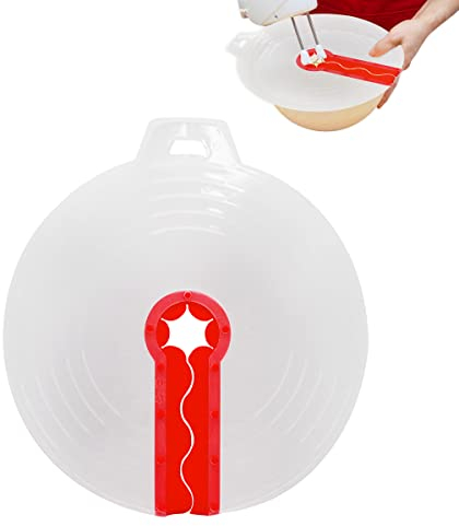 XZMCAT Coperchio Paraschizzi per Mixer,Coperchio Paraspruzzi,Coperchio Antispruzzo Silicone Mixer,Adatto per Cuocere la Panna e Mescolare Le Uova per Evitare Spruzzi di Pasta (Rosso)