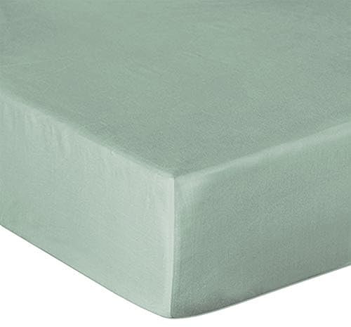 Heckett & Lane Mako Satin Spannbettlaken (Laurel Green, 160 x 200 cm)