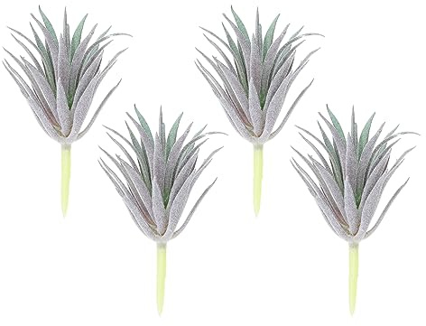 PATIKIL Künstliche Sukkulenten Pflanzen 4 Pack Klein Lila Gefälschte Sukkulenten Pflanze Ungetopft für Haus Garten Dekoration