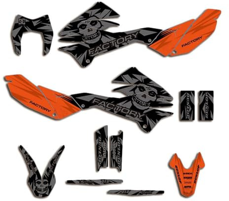 ENARUI Grafiche Adesivi compatibili con KTM 690 SMC R 2016 2017 2018 2015-2012 e Numero Personalizzato Gratuito
