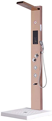 Badezimmer-Duschset, stehend, Wasserfall-Duschplatte, Thermostat, Duschkopf-Set, bequem, Bad- und Duscharmatur-Typ: Duschpaneele)