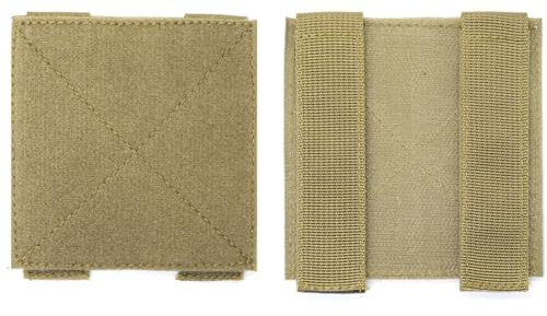 1 panneau d'affichage MOLLE auto-agrippant 10 cm x 10 cm pour patchs tactiques moraux badges, sacs à dos, gilets, sacs (marron clair)