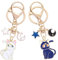 Sailor Moon Schlüsselanhänger Set - Anime Schlüsselanhänger - Niedliche Katzenfigur & Magie Charme für Tasche, Handy, Auto - Perfektes Souvenir für Mädchen & Katzenliebhaber