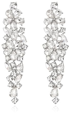 Clearine Sparkle Marquise Rhinestone Crystal Statement Chandelier Dangle Drop Earrings for Women, Art Deco Prom Jewellery for Wedding Bridal