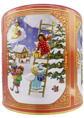 your castle Runddose Heavenly Xmas Keksdose Deko Box Weihnachts-Kekse Advent Plätzchen Aufbewahrung, Volumen: 1.8 L, Maße: 13,5 x 14,5 cm
