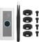 EMVANV 4 Pcs Doorbell Button Replacement,with Tweezer and Screws Doorbell Pro Buttons Replacement Video Doorbell Buttons Compatible with Doorbell Pro, Repair Split Cracked Broken Button(Black)