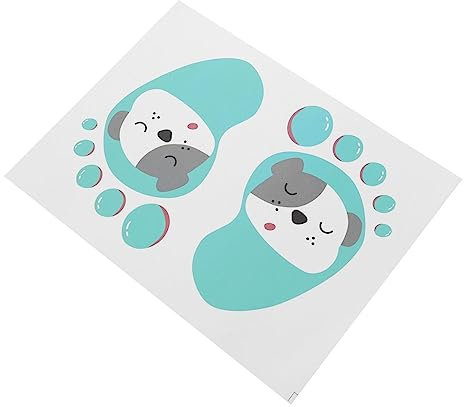 WATIIFUFU Fußabdruck-aufkleber Für Kinder – 12 Paar Cartoon-fußabdruck-aufkleber – Selbstklebende Boden- Und Treppendekoration