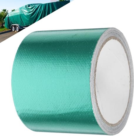 Zelt Reparaturset Grün - Kleber für lkw Plane Schutz Flicken für Abdeckplane & Sonnenschirm,Bootsplane,Zeltunterlage Planen,Reparaturband,Markisen Reparatur Klebeband (Grün, 5cm*10m)